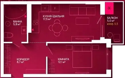 ЖК Family Plaza 2 — 46 м²
