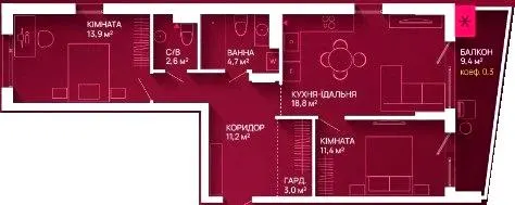 ЖК Family Plaza 2 — 68 м²