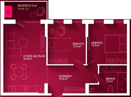 ЖК Family Plaza 2 — 71 м²