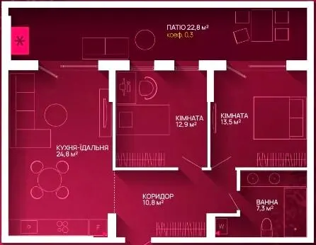 ЖК Family Plaza 2 — 76 м²