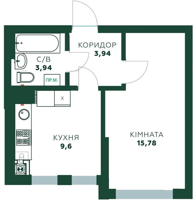 ЖК Dobre Misto — 33 м²