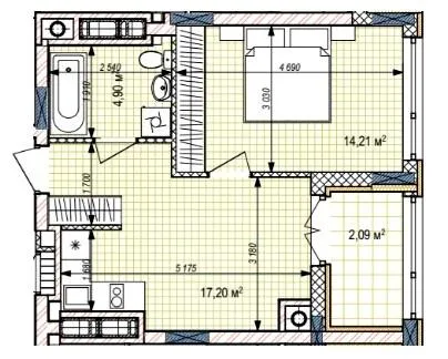 1-комнатная квартира, 38 м², Крюковщина — фото 1