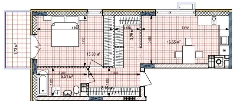 ЖК Estet Hill — 51.1 м²