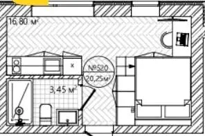 Прибутковий будинок К11 — 20.2 м²