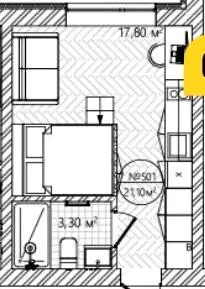 Прибутковий будинок К11 — 21.2 м²