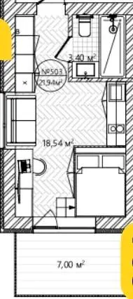 Прибутковий будинок К11 — 24.1 м²