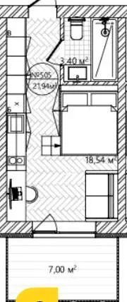 Прибутковий будинок К11 — 24.1 м²