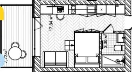 Прибутковий будинок O47 — 24.2 м²