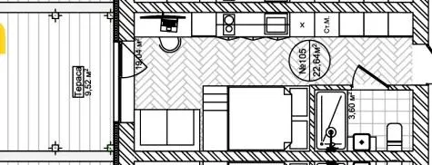 Прибутковий будинок V2 — 25.5 м²