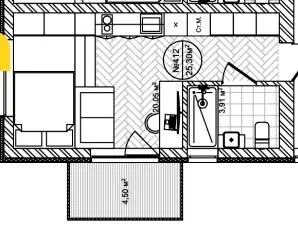 Прибутковий будинок V2 — 25.3 м²
