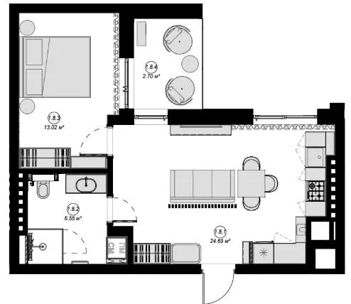 ЖК Eden Park — 47 м²
