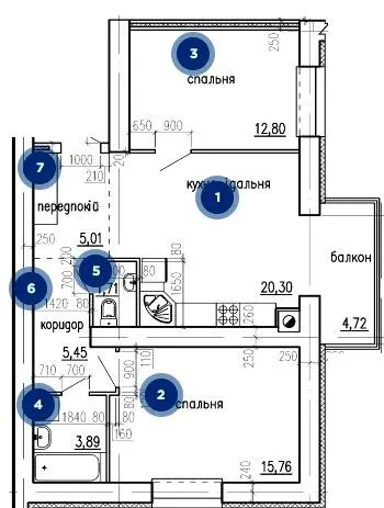 вул. Володимира Великого — 69.6 м²