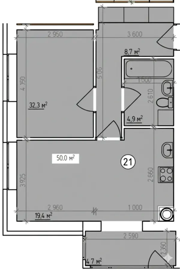 вул. Нарбутівська, 10 — 50 м²