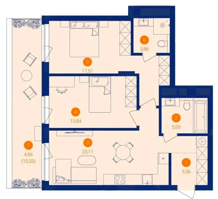 GLOBUS ECLIPTICA — 71.5 м²