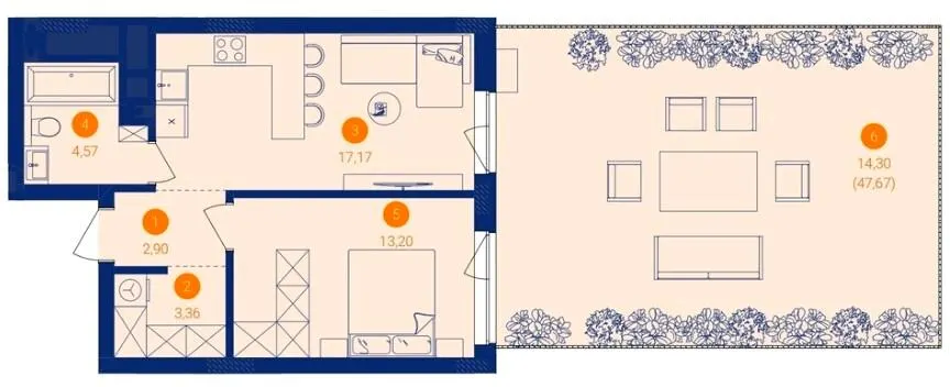 GLOBUS ECLIPTICA — 55.5 м²