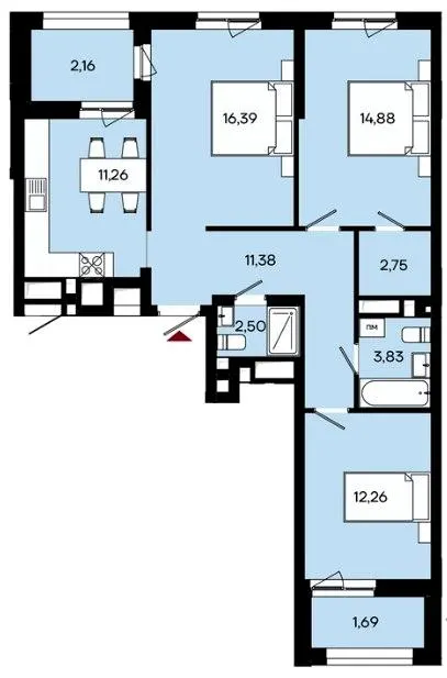 ЖК Ривер Сити — 79.1 м²