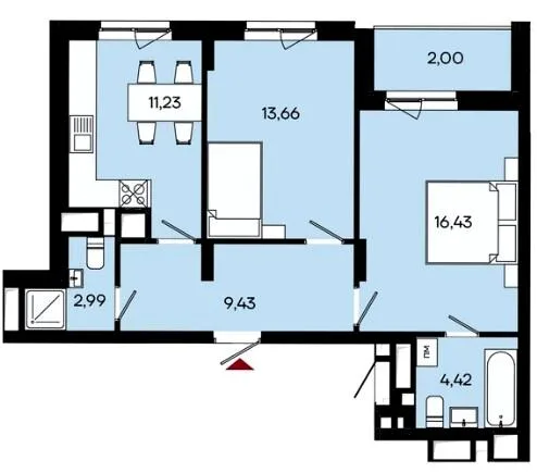 2-комнатная квартира, 60 м², Тетеревський бульвар, Житомир — фото 1