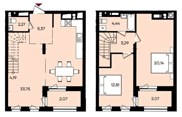 ЖК Ривер Сити — 90.4 м²