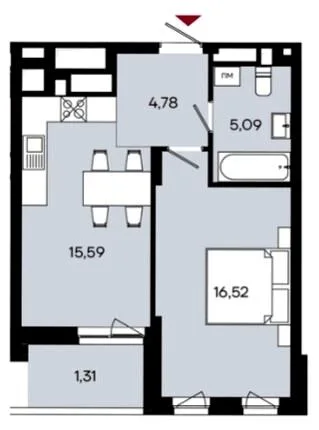 1-кімнатна квартира, 43 м², Тетеревський бульвар, Житомир — фото 1