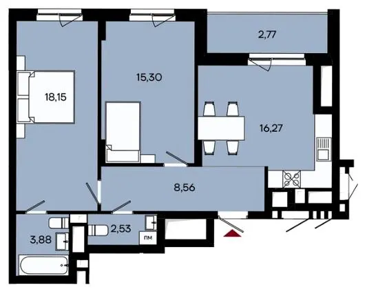 ЖК Ривер Сити — 67.5 м²