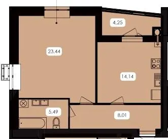 ЖК Аристократ — 55.3 м²