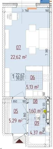 ЖК Нова Англія — 38.6 м²