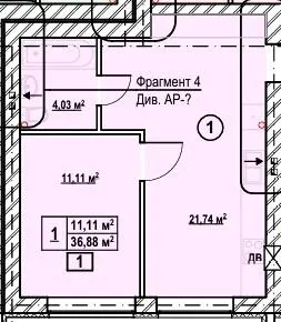 ЖК Comfort Hall — 36.9 м²