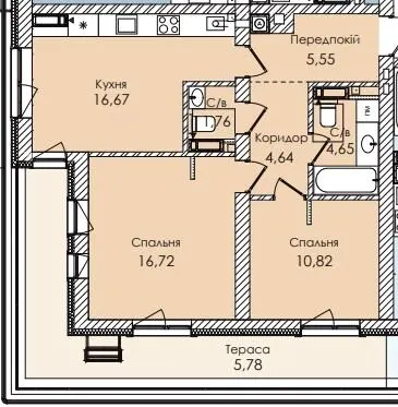 ЖК Atmosfera Premium — 66.6 м²