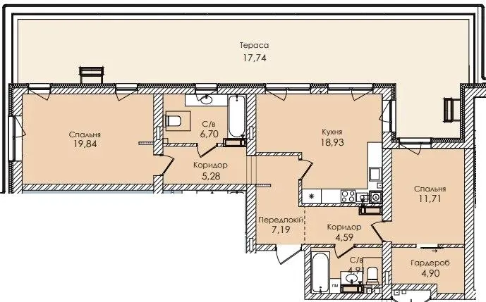 ЖК Atmosfera Premium — 101.8 м²
