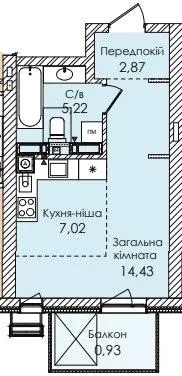 ЖК Atmosfera Premium — 30.5 м²