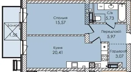 ЖК Atmosfera Premium — 52.3 м²