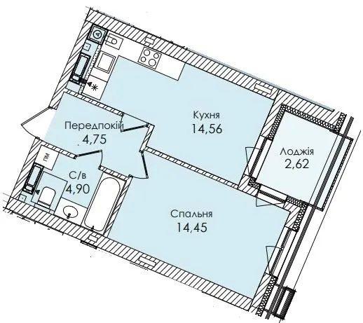 ЖК Atmosfera Premium — 41.3 м²