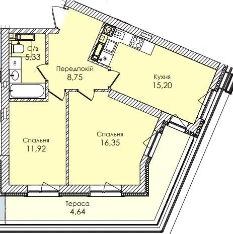 ЖК Atmosfera Premium — 62.2 м²