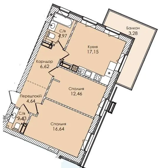 ЖК Atmosfera Premium — 68.1 м²