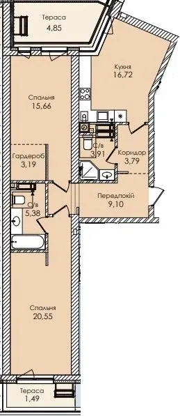 ЖК Atmosfera Premium — 84.6 м²