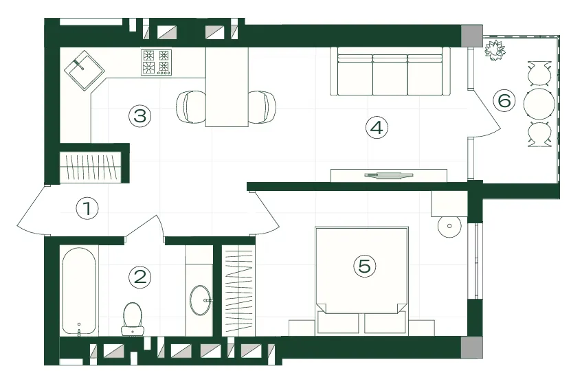 GRONO Residence — 43.1 м²