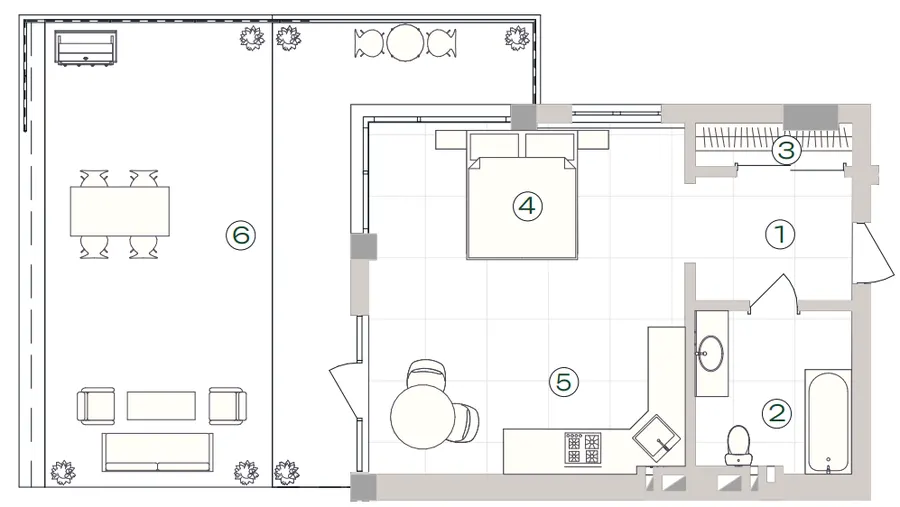 GRONO Residence — 46.9 м²