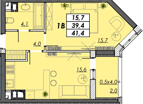 ЖК RealPark — 41.4 м²