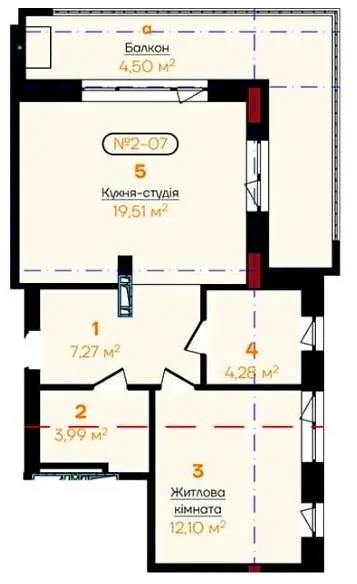 ЖК Flower Residence — 51.7 м²