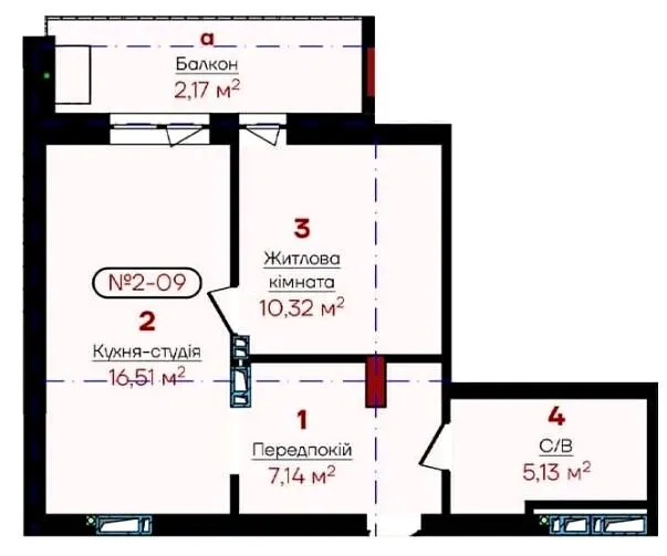 ЖК Flower Residence — 41.3 м²