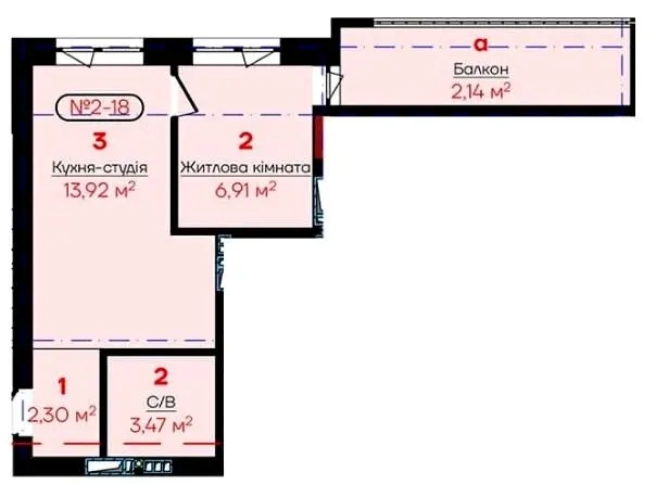 ЖК Flower Residence — 28.7 м²