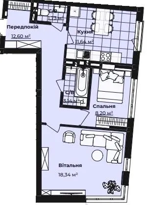 ЖК Royal Park — 55.7 м²