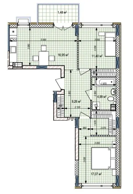 ЖК Estet Hill — 61.2 м²