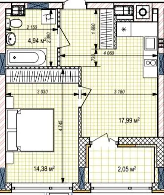 ЖК Estet Hill — 39.4 м²