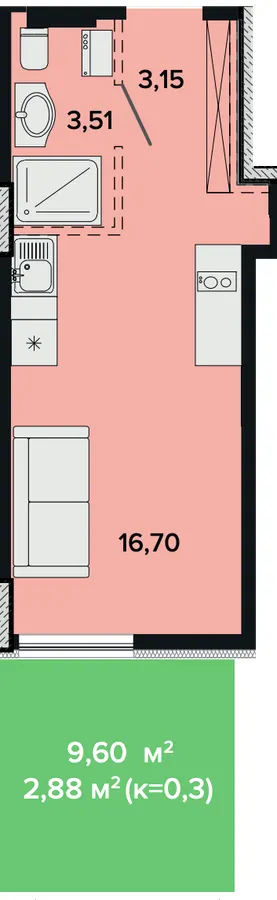 ЖК SOFIhome — 26.2 м²