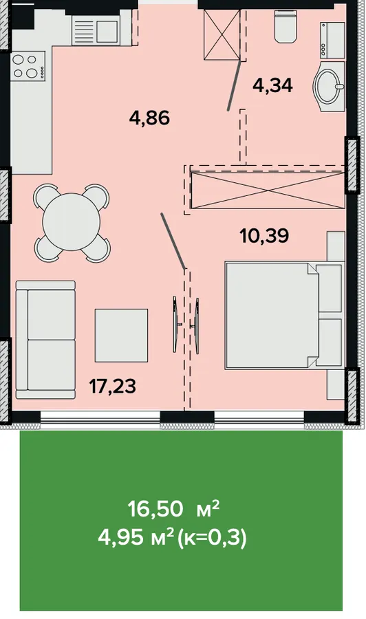 ЖК SOFIhome — 41.8 м²