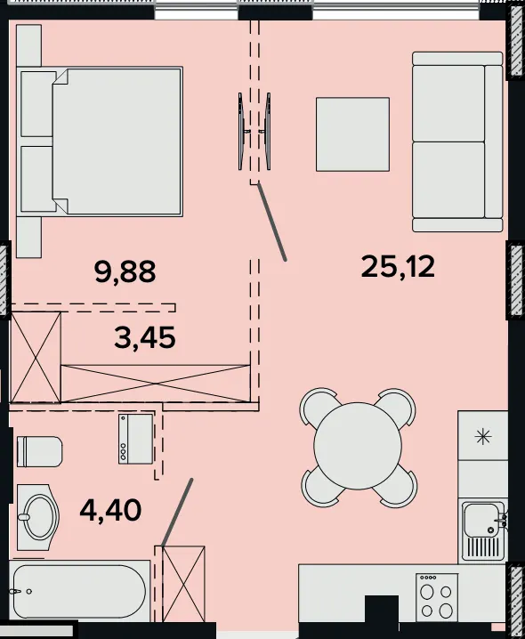 ЖК SOFIhome — 42.9 м²