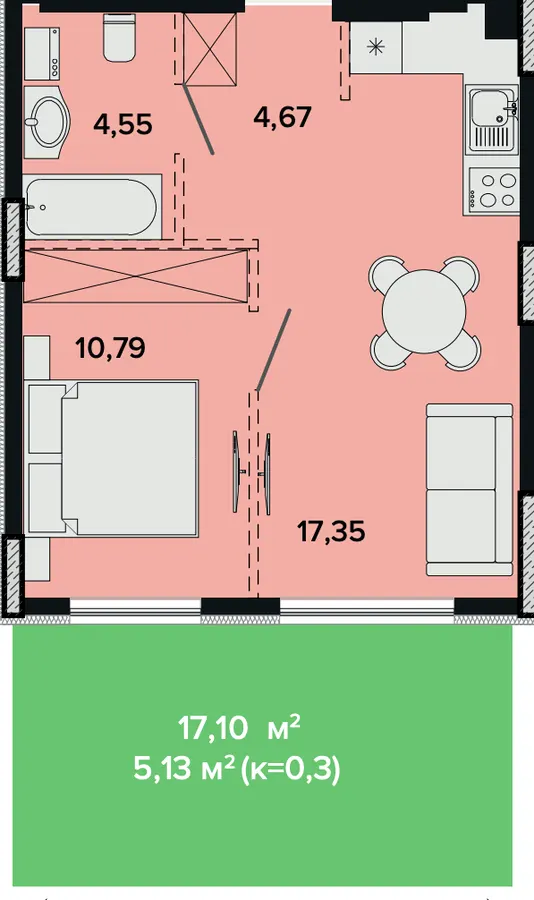 ЖК SOFIhome — 42.5 м²