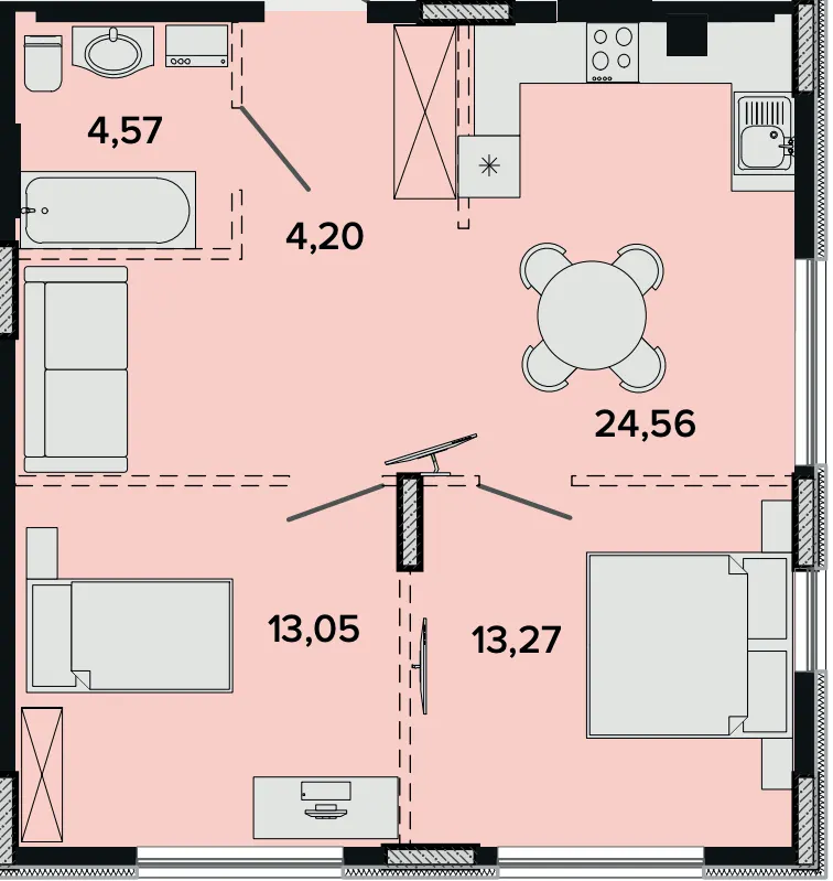 ЖК SOFIhome — 59.7 м²
