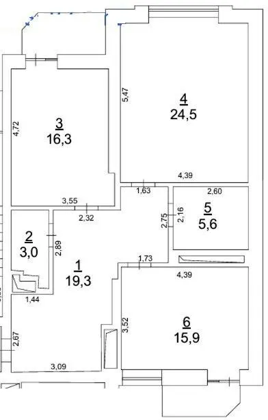 ЖБК Співучий Фонтан — 87.5 м²